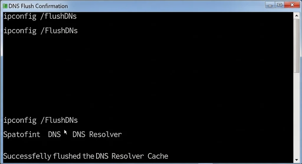 DNS Flush Confirmation